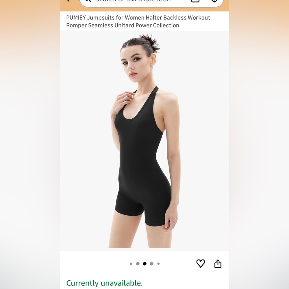 Amazon NWOT black halter one piece jumpsuit